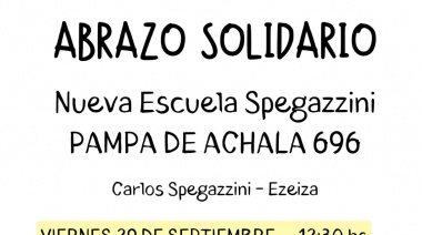 Otro abrazo solidario a una escuela privada del Conurbano, que pide ayuda para no cerrar sus puertas
