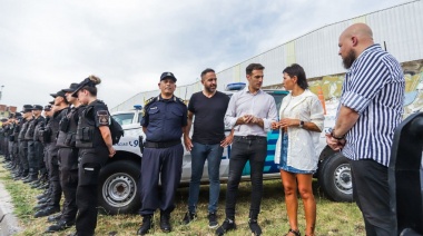 Julián Álvarez y Mayra Mendoza iniciaron un megaoperativo de saturación vehicular en conjunto
