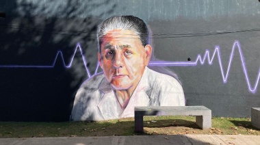 Al cumplirse 57 años del primer Bypass, restauraron un mural en homenaje a Favaloro en Almirante Brown