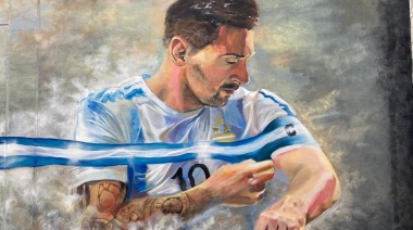 EL Municipio de Almirante Brown homenajeó a Messi en su cumpleaños con una serie de murales