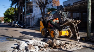 Realizan trabajosa de bacheo en el centro de Quilmes