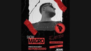 Magro abre el 2024 con un show solidario en Metauro