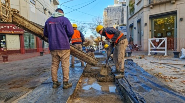 Se inició el reemplazo de pórfidos en calle Dorrego y San Nicolás