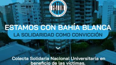 FATUN sigue recibiendo donaciones para los compatriotas de Bahía Blanca