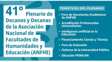 La UNDAV será sede del 41º Plenario de Decanos y Decanas de la Asociación Nacional de Facultades de Humanidades y Educación