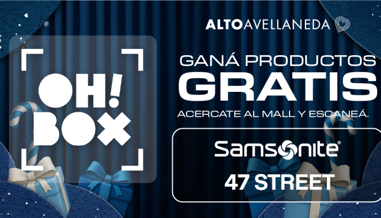 Alto Avellaneda lanzó las Oh! Box de diciembre con premios de Samsonite y 47 Street