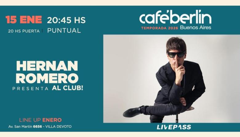 Hernán Romero vuelve a Buenos Aires con “Al Club!” y un show noventoso e irrepetible
