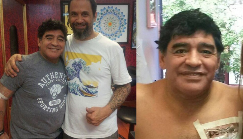 La noche en que Maradona se grabó “Perra” en la piel: el relato de su tatuador