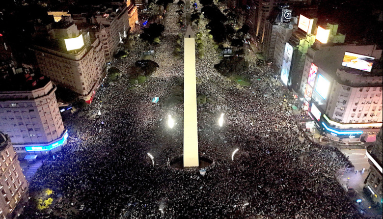 Mira los festejos de la scaloneta