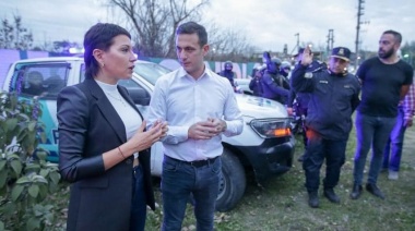 Julián Álvarez y Mayra Mendoza encabezaron un megaoperativo de seguridad en el límite entre Lanús y Quilmes