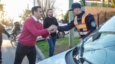 Julián Álvarez y Federico Otermín encabezaron un operativo en conjunto de seguridad en el límite de ambas localidades