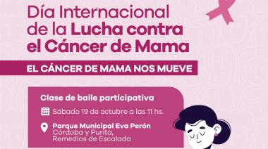Realizan  clase de baile participativa para concientizar sobre el cáncer de mama
