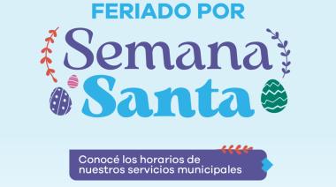 Horarios de servicios y espacios municipales en Semana Santa
