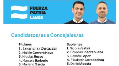 En Lanús, Leandro Decuzzi encabeza la lista de Julián Álvarez.