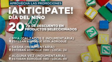Importantes descuentos en comercios de Calzada y Adrogué por el Día del Niño