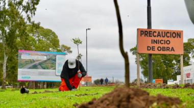 AUBASA inició la plantación de especies nativas en la nueva bajada de City Bell