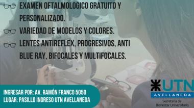 Se realizará una nueva campaña de salud visual abierta a toda la comunidad en la UTN Avellaneda
