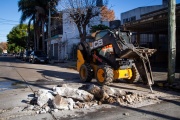 Realizan trabajosa de bacheo en el centro de Quilmes