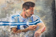 EL Municipio de Almirante Brown homenajeó  a Messi en su cumpleaños con una serie de murales