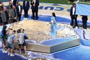 El conmovedor momento del himno antes de Argentina-España: de la interpretación de María Becerra a la pasión de los jugadores